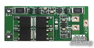 BMS платка за 2 серии с баланс 8.4V 20A