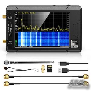 Преносим спектрален анализатор, 4-инчов сензорен екран, обхват 100kHz до 5.3GHz, карта с памет 32GB