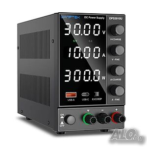 Лабораторно захранване DPS3010U, 0~30VDC, 0~10A, 1 канал, груби и финни настройки