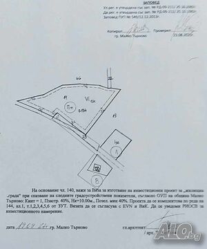 Парцел 2500 кв. УПИ, с 270 кв бетонен фундамент, с Младежко