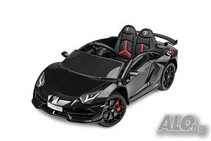 Детска акумулаторна кола Lamborghini SVJ - черна, с дистанционно