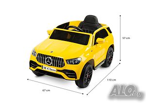 Луксозен детски акумулаторен джип MERCEDES W166 - Жълт, с дистанционно и LED светлини