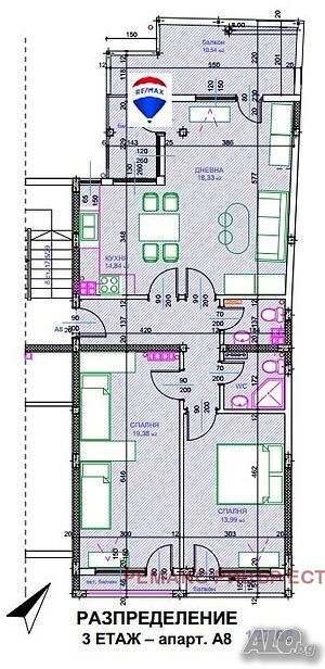 Тристаен апартамент за продажа НОВО СТРОИТЕЛСТВО