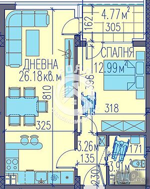 Роял имоти продава двустаен нов апартамент /Паркомясто/, Каменица 2, Пловдив