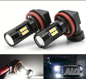 LED крушки Х11 Х8 Х9 ЛЕД халогени фарове H11 H8 H9 2бр. 25лв НОВИ