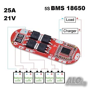 BMS БМС 5S 21V 25A за 18650 литиево-йонна батерия