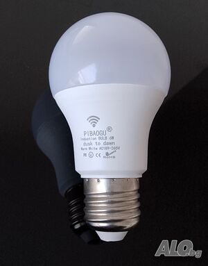 E27 LED крушки със сензор за движение 6W