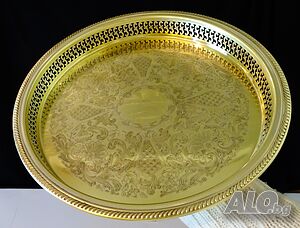 Канадски бронзов поднос Viking Plate,Art Deco