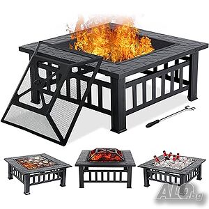 3в1 маса ‘Fire Pit’ - BBQ, камина, ледарка