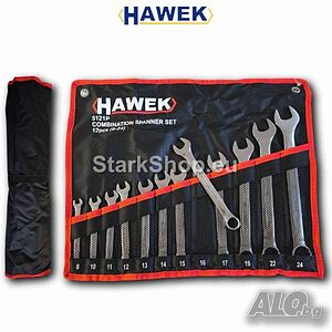 Комплект Звездогаечни Ключове HAWEK 12 части (8-24мм) Изработени от Хром Ванадиева Стомана Cr-v | Инструменти | Пловдив