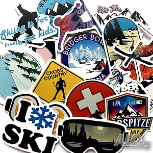 Стикери за декорация 50x - Сноуборд/Ски/Snowboard/Ski/Winter sports