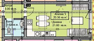 Студио с гледка към морето в нова сграда в кв. ”Галата” на град Варна