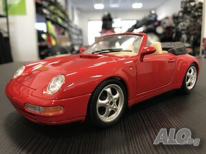 Метална колекционерска количка PORSCHE 993 CABRIOLET 1991г. 1:18 НОВА