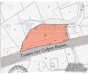 Продава Терен ПИ с лице 220м на главен път София-Варна, 6км от Велико Търново