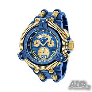 Мъжки часовник Invicta King Python Reserve Swiss Made син със златно