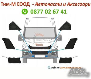 Комплект капачки за Iveco Daily 2014 -2019 год, Предна броня, 6броя