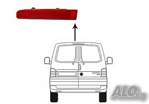 Трети стоп LED с 2 задни врати за VOLKSWAGEN TRANSPORTER T5 2003.4-2009.10 Шоф. или Пасаж страна