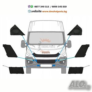 Комплект капачки предна броня за Iveco Daily 2014 -2019 год, 6броя