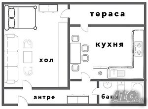 Гарсониера в ж.к Меден Рудник зона В