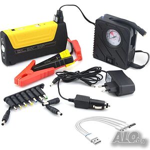 Комплект стартерно устройство High Power Jump starter за кола + компресор