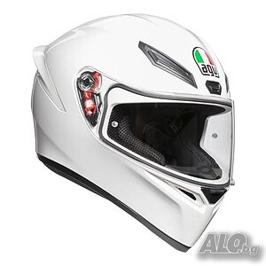 ТОП ЦЕНА Мото Каска за мотор AGV K1-S GLOSS WHITE, размер M,XL NEW