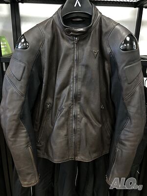 Кожено яке DAINESE STREET DRAK,58,XXL, всички протектори, кафяво