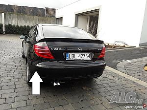 Лайстна задна броня на Mercedes W203 C clase CUPE (01-07г.) ЛЯВА