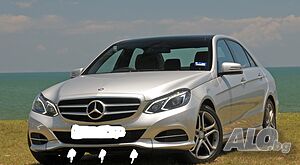 Спойлер хром на предна броня за Mercedes E-classe W212 (13-16г.)