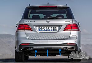 Лайстна за задна броня Mercedes GLE GLS (2015. 2019г.)W166 X166