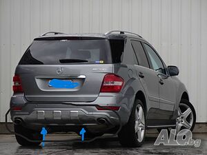 Спойлер хром на задна броня за MERCEDES BENZ ML 164 (05=11г.) AMG