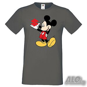 Мъжка тениска Mickey Mouse Suzuki Подарък, Изненада, Рожден ден