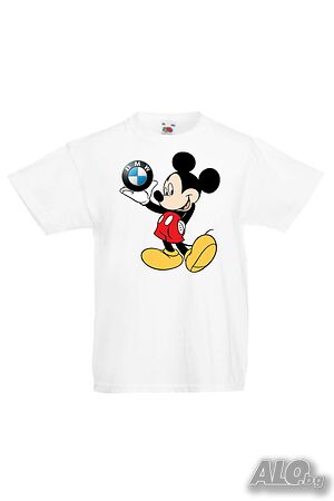 Детска Тениска Mickey Mouse BMW, Игра, Изненада, Подарък, Празник, Повод