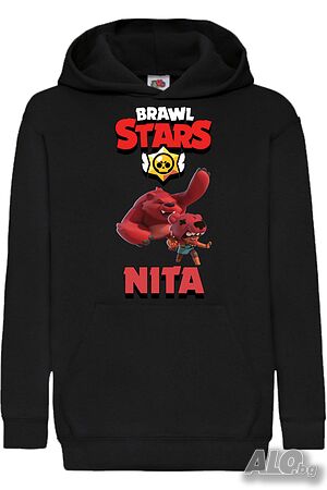 Детски Суитчър/Суитшърт Nita 4,Brawl Stars, Игра, Подарък, Изненада, Забавление, Рожден Ден