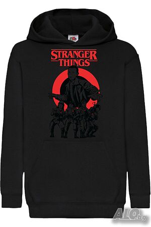 Детски Суитчър/Суитшърт Stranger things The Gang, Игра, Подарък, Изненада, Забавление, Рожден Ден