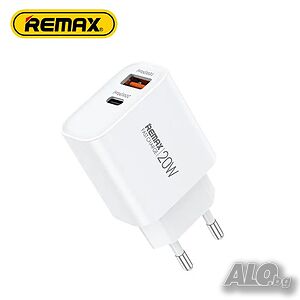 REMAX 20W Зарядно устройство USB+Type C Fast Charge QC 3.0