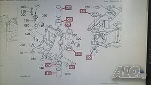 Втулки и пинове KUBOTA KX-71