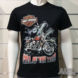 Нова мъжка тениска с дигитален печат HARLEY DAVIDSON, мотори, Call of the Wild