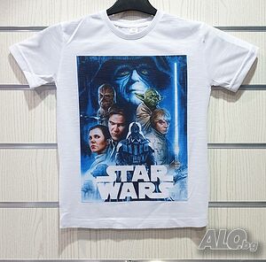 Нова детска тениска с трансферен печат STAR WARS ( Междузвездни войни)