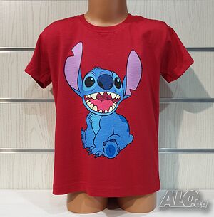 Нова детска тениска с дигитален печат Стич (Stitch)