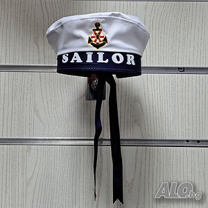 Нова детска моряшка шапка Юнга, SAILOR с Котва