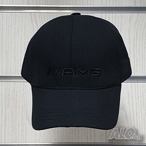 Нова шапка с козирка на автомобилната марка Mercedes AMG (Мерцедес) с черно лого