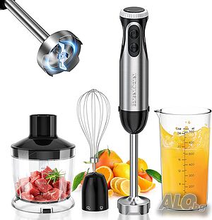 Пасатор Bonsenkitchen Stainless Steel Hand Blender, 4-in-1 Stick Blender 1000W, Нов, Гаранция