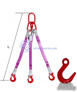 Плоски лентови сапани с три рамена и куки широк отвор 2,1т-25,2т