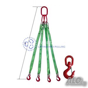 Плоски лентови сапани с четири рамена и куки въртящи 2,1т-25,2т