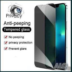 Privacy Стъклен Протектор Apple iPhone 13 Pro Max 12 Mini 11 XS XR 5D