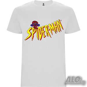 Нова детска тениска СпайдърМен (Spider-Man) в бял цвят