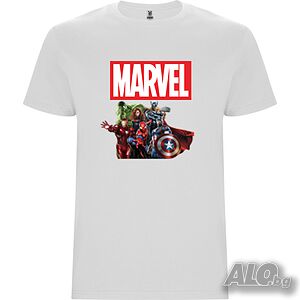 Нова детска тениска MARVEL в бял цвят