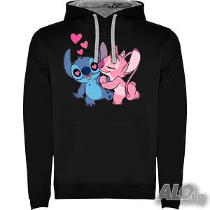 Нов детски суичър с героите Стич и Ейнджъл (Stitch & Angel)