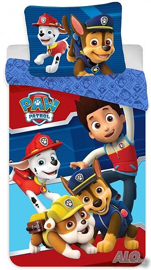 Детски спален комплект Paw Patrol, 2 части, 140х200 см, Микрофибър