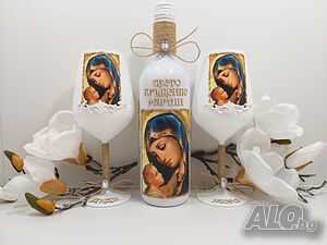 Подаръчни комплекти за кръстници и родители Сувенир | Ръчно изработени |